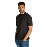 T-Shirt Uomo Calvin Klein Grid Monogram Nero | NonSoloSport