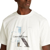 T-Shirt Uomo Calvin Klein Stampa Monogram Bianco | NonSoloSport
