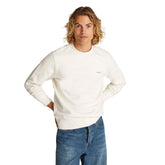 Felpa Uomo Calvin Klein Badge Bianco | NonSoloSport