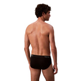 Slip Uomo Calvin Klein Hip Brief 3 Pack Nero | NonSoloSport