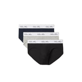 Slip Uomo Calvin Klein Icon Cotton Stretch 3 Pack Nero Grigio Blu | NonSoloSport