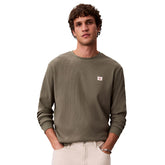 Maglia Uomo Calvin Klein Waffle Badge Verde Oliva | NonSoloSport