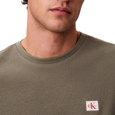 Maglia Uomo Calvin Klein Waffle Badge Verde Oliva | NonSoloSport