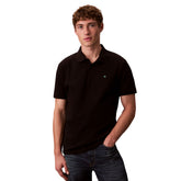 Polo Manica Corta Uomo Calvin Klein Piquè Nero | NonSoloSport