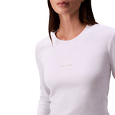 Felpa Donna Calvin Klein Monogram Baby Tee Nero | NonSoloSport