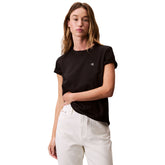 T-Shirt Donna Calvin Klein Archive Jersey Nero | NonSoloSport