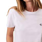 T-Shirt Donna Calvin Klein Archive Jersey Bianco | NonSoloSport