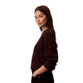 Felpa Donna Calvin Klein Relaxed Marrone | NonSoloSport