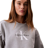 Felpa Donna Calvin Klein Monologo Grigio | NonSoloSport