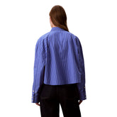 Camicia Donna Calvin Klein Stripe Blu Bianco | NonSoloSport