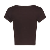 T-Shirt Donna Calvin Klein Label Marrone | NonSoloSport