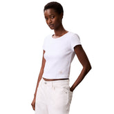 T-Shirt Donna Calvin Klein Baby Costine Bianco | NonSoloSport