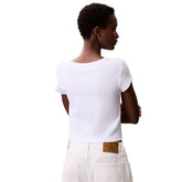 T-Shirt Donna Calvin Klein Baby Costine Bianco | NonSoloSport