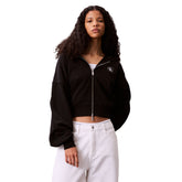 Felpa Donna Calvin Klein Badge Logo Nero | NonSoloSport
