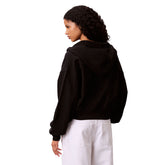 Felpa Donna Calvin Klein Badge Logo Nero | NonSoloSport