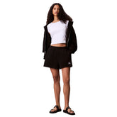 Shorts Donna Calvin Klein Badge Logo Nero | NonSoloSport