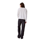 Maglione Donna Calvin Klein Cotton Graphic Bianco | NonSoloSport