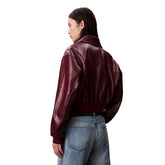 Giacca Donna Calvin Klein Leather Rossa | NonSoloSport