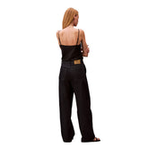 Jeans Donna Calvin Klein Barrel Rinse Nero | NonSoloSport