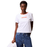 T-Shirt Donna Calvin Klein Retro Bianco | NonSoloSport