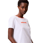 T-Shirt Donna Calvin Klein Retro Bianco | NonSoloSport