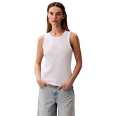 Canotta Donna Calvin Klein Monogram Bianco | NonSoloSport