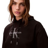 Felpa Donna Calvin Klein French Terry Monologo Nero | NonSoloSport