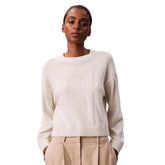 Maglia Donna Calvin Klein Smooth Cotton Beige | NonSoloSport
