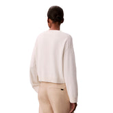 Maglia Donna Calvin Klein Smooth Cotton Beige | NonSoloSport
