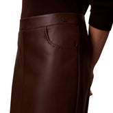 Gonna Donna Calvin Klein Midi Ecopelle Marrone | NonSoloSport