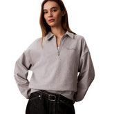 Felpa Donna Calvin Klein Spugna Francese Grigio | NonSoloSport