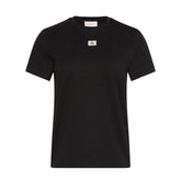 T-Shirt Donna Calvin Klein Logo Label Classic Nero | NonSoloSport