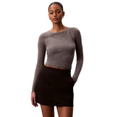 Minigonna Donna Calvin Klein Jersey Elasticizzata Nero | NonSoloSport