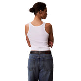 Canotta Donna Calvin Klein Costine Slim Bianco | NonSoloSport