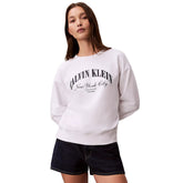 Felpa Uomo Calvin Klein Stile College Bianco | NonSoloSport
