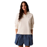 Polo Donna Calvin Klein Woven Label Bianco | NonSoloSport