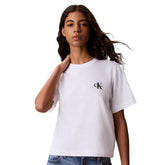 T-Shirt Donna Calvin Klein Monologo Bianco | NonSoloSport
