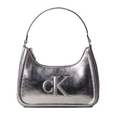 Borsa Calvin Klein Metallic Shoulder Grigio | NonSoloSport