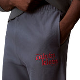 Pantalone Jogger Uomo Calvin Klein Premium Terry Graphic Grigio Scuro | NonSoloSport
