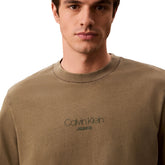 T-Shirt Uomo Calvin Klein Acid Wash Verde Oliva | NonSoloSport