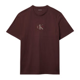 T-Shirt Uomo Calvin Klein Mono Logo Graphic Marrone | NonSoloSport