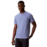 T-Shirt Uomo Calvin Klein Micro Monologo Azzurro | NonSoloSport