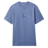 T-Shirt Uomo Calvin Klein Micro Monologo Azzurro | NonSoloSport
