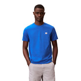 T-Shirt Uomo Calvin Klein 30S Logo Badge Blu | NonSoloSport