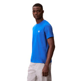 T-Shirt Uomo Calvin Klein 30S Logo Badge Blu | NonSoloSport