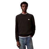 Maglione Uomo Calvin Klein Logo Badge Nero | NonSoloSport