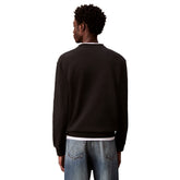 Maglione Uomo Calvin Klein Logo Badge Nero | NonSoloSport