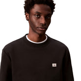 Maglione Uomo Calvin Klein Logo Badge Nero | NonSoloSport