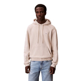 Felpa Uomo Calvin Klein Badge Beige | NonSoloSport