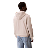 Felpa Uomo Calvin Klein Badge Beige | NonSoloSport